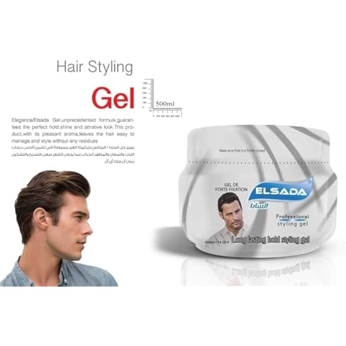 Elsada Hair Gel, 500ml - Grey - Image 2